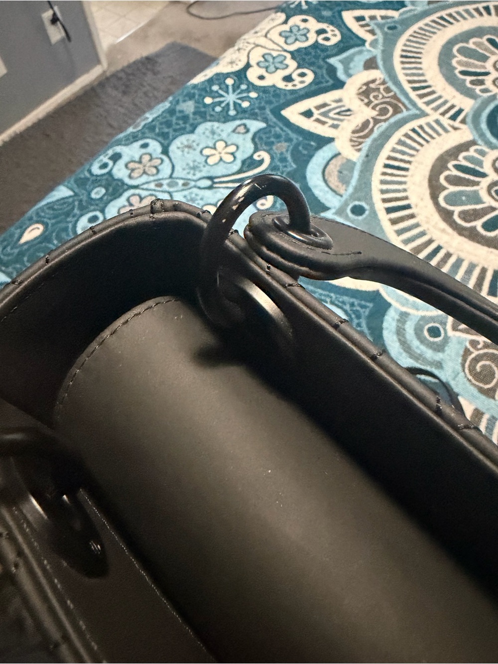 Dior Matte Black Quilted Mini Lady Bag with Chain Strap - Picture 6 of 6